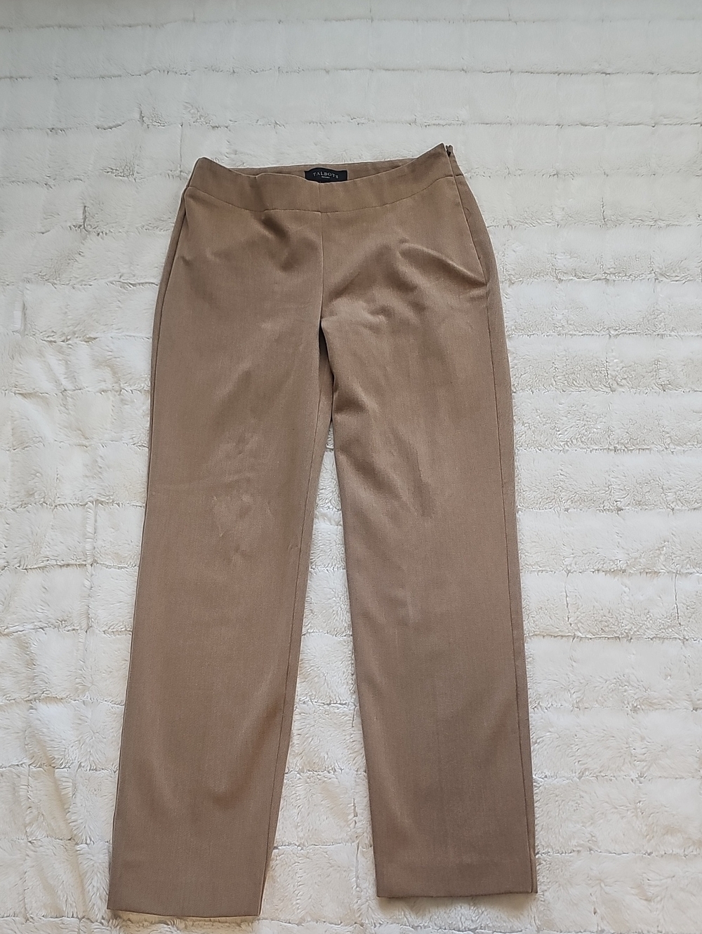 Talbots Light Brown Straight-Leg Dress Pants